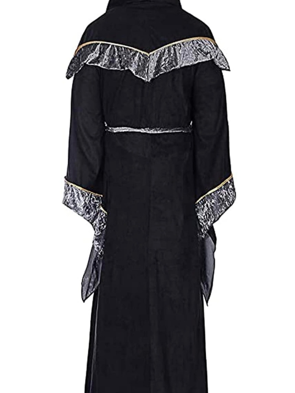 Black Wizard Costume with Silver Trim - Brand Unknown ADULT MEN COSTUME MEDIUM - Picture 6 of 6